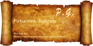 Potucsek György névjegykártya