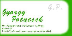 gyorgy potucsek business card