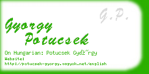 gyorgy potucsek business card